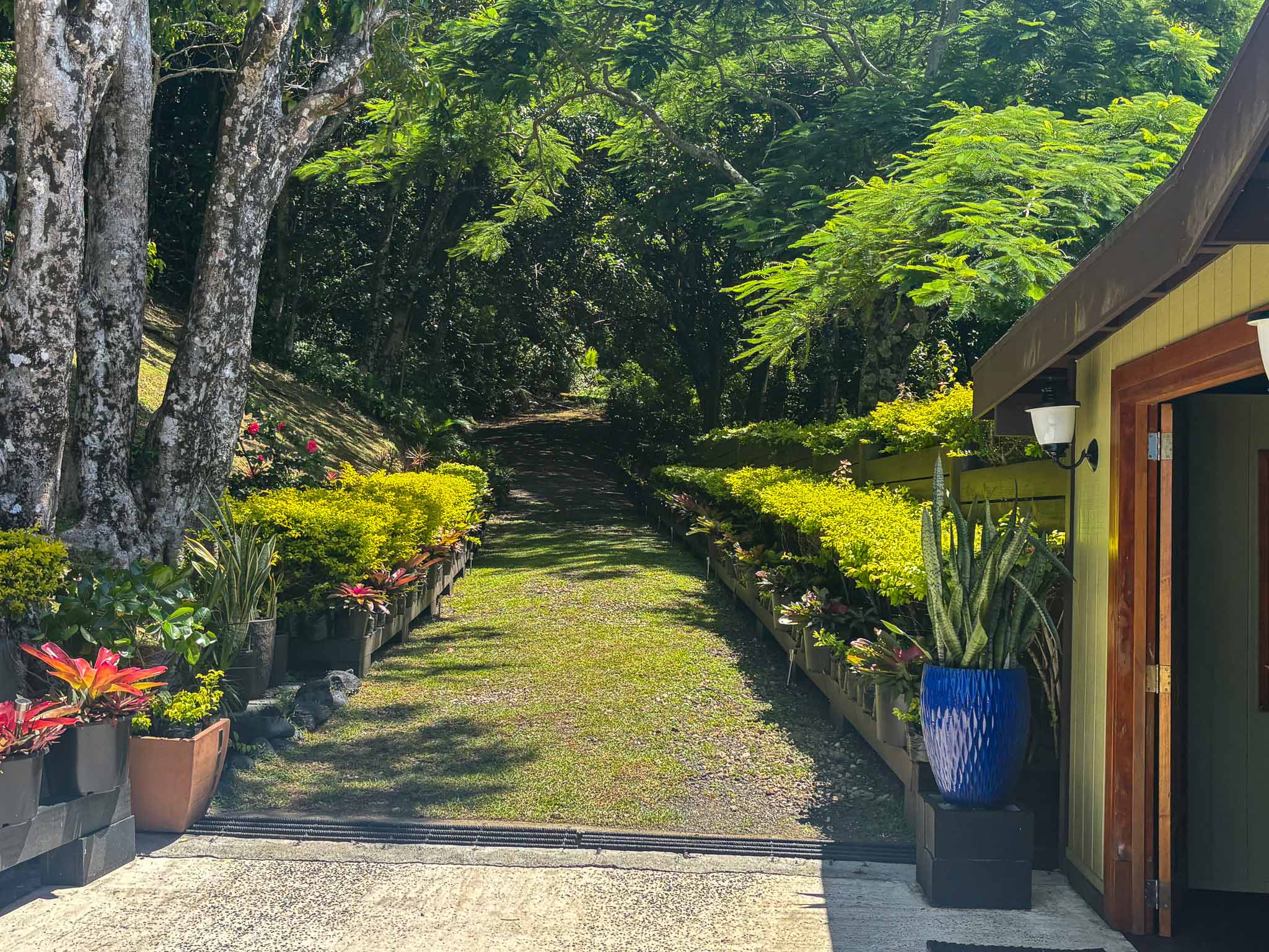 Architectural octagonal home exterior, Muri Rarotonga