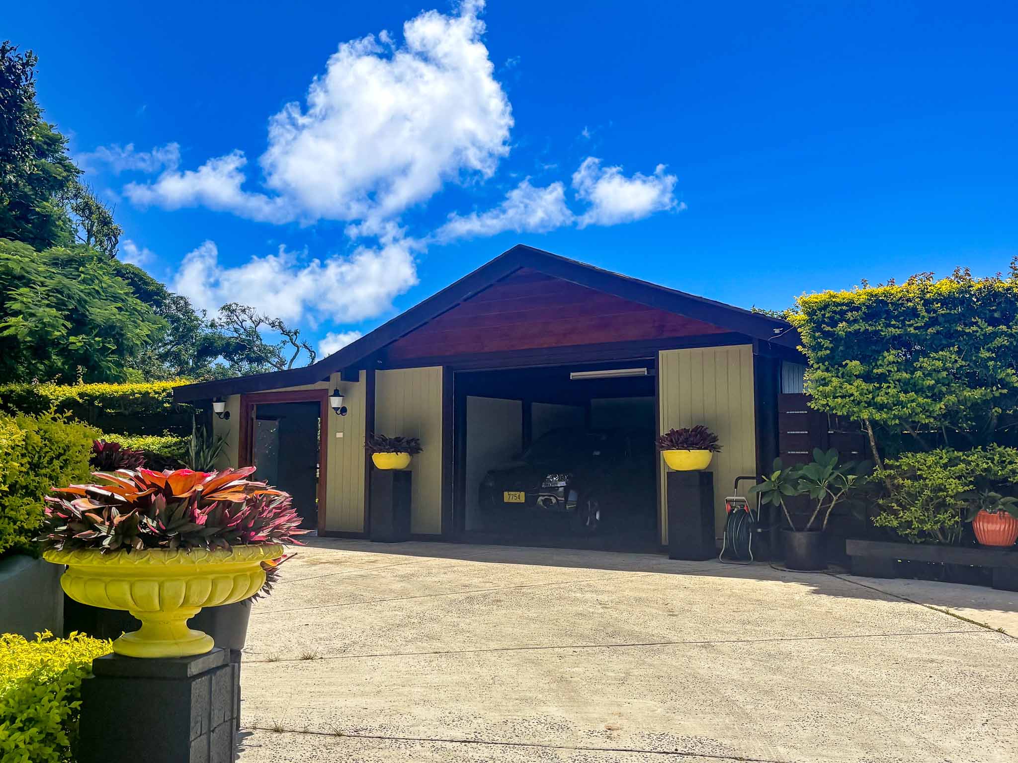 Two-storey octagonal home exterior, Muri Rarotonga